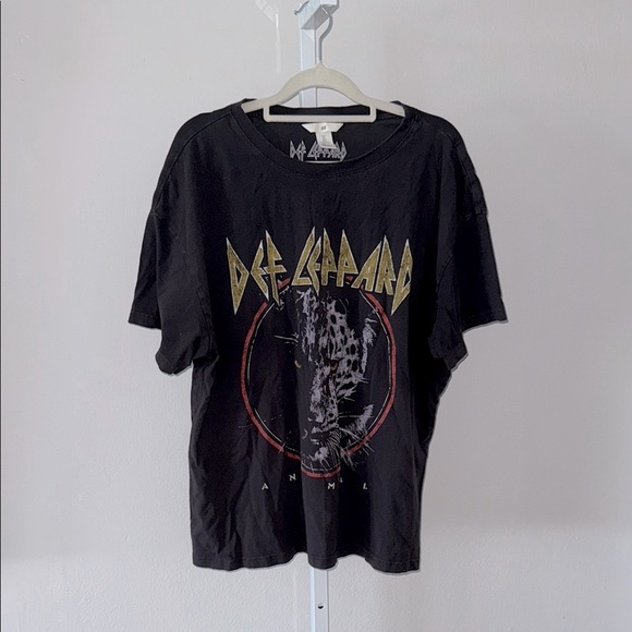 H&M Black Def Leppard Tee 100% Cotton size large - Picture 1 of 6